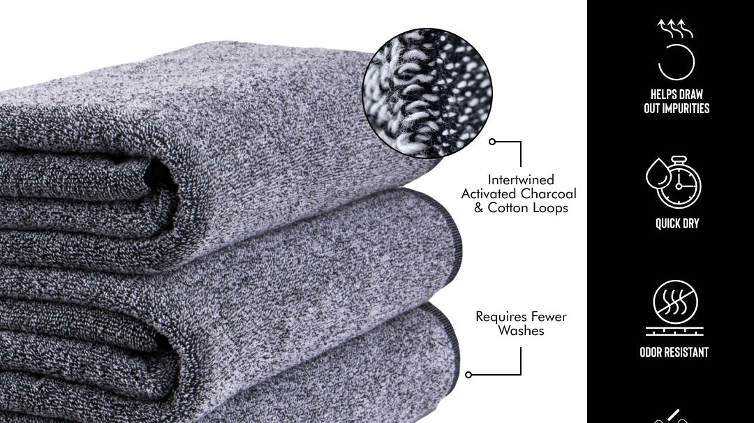 Experience Luxury and Hygiene with Lutava’s Antimicrobial Charcoal Bath Towels - Lutava