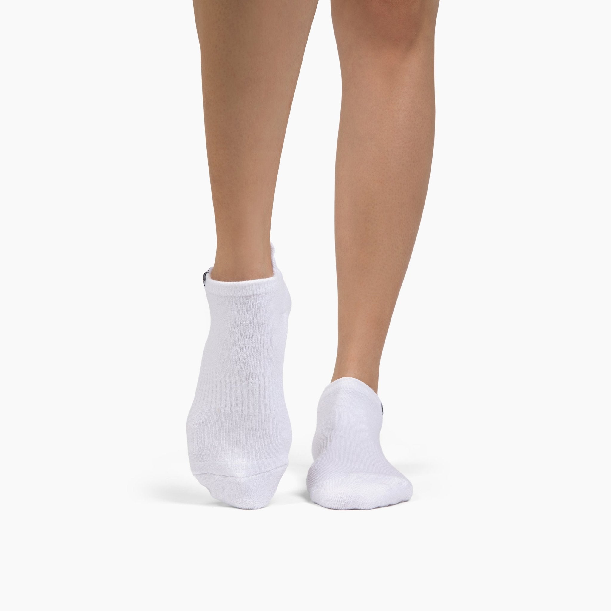 Antimicrobial Grip Sock - White Ankle with Clear Grip - Lutava