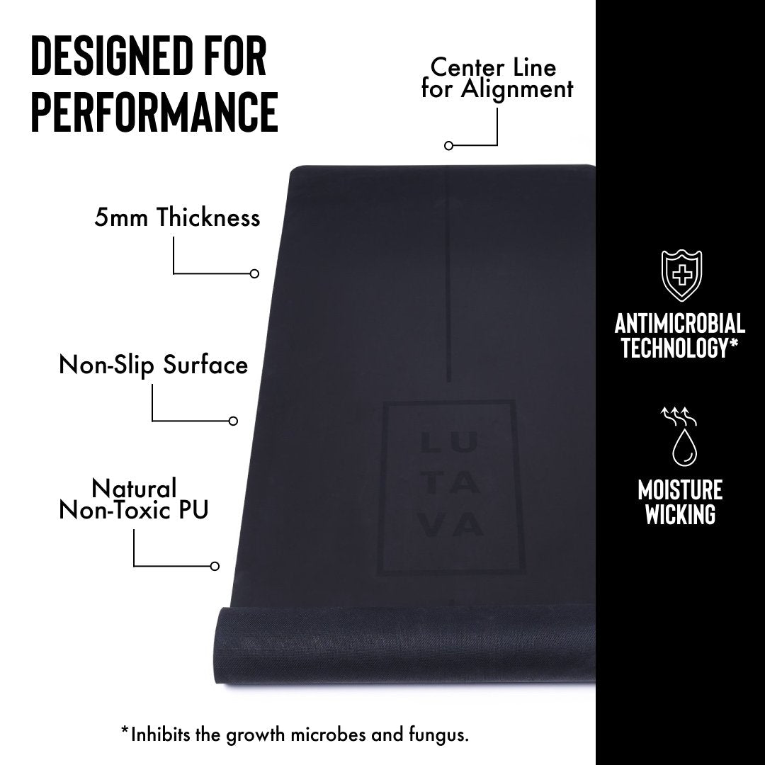 Antimicrobial Pu Yoga Mat - Lutava