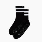 Antimicrobial Grip Sock - Black Crew with Black Grip - Lutava