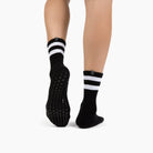 Antimicrobial Grip Sock - Black Crew with Black Grip - Lutava