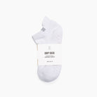 Antimicrobial Grip Sock - White Ankle with Clear Grip - Lutava