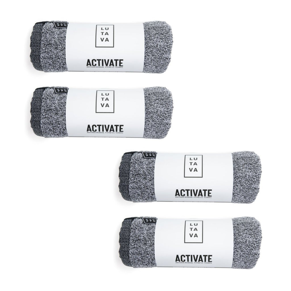 Charcoal Activated Fitness Towel (4 Pack) - Lutava